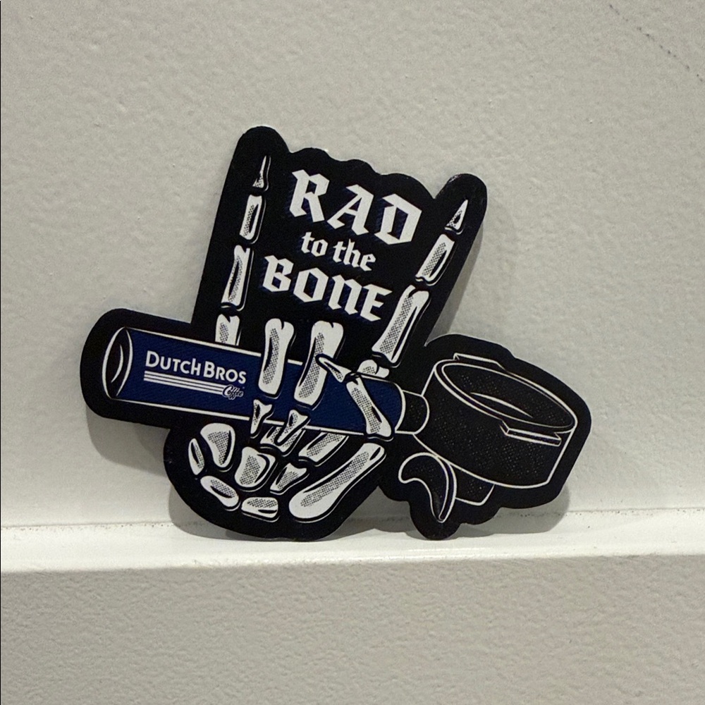 Dutch Bros sticker - Rad to the bone